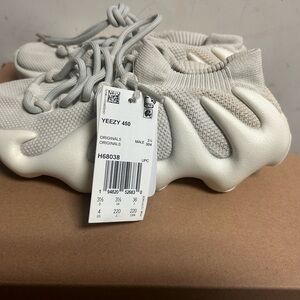 Yeezy 450 Sneakers in Light Gray and Off-White